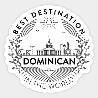 Dominican Minimal Badge Design Sticker